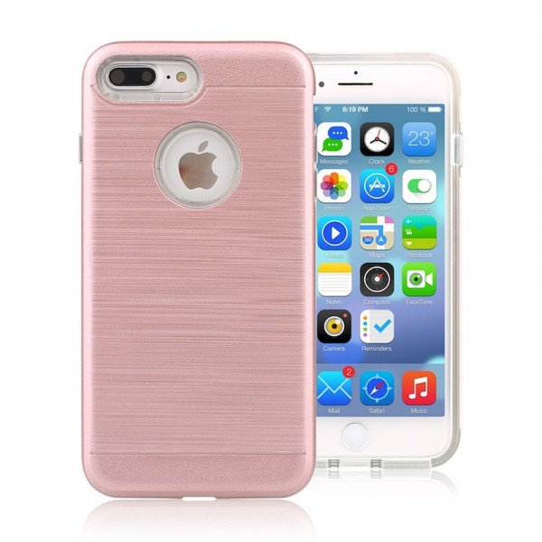Wholesale iPhone 7 Plus Hard Armor Hybrid Case (Rose Gold)